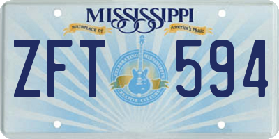 MS license plate ZFT594