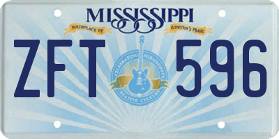 MS license plate ZFT596