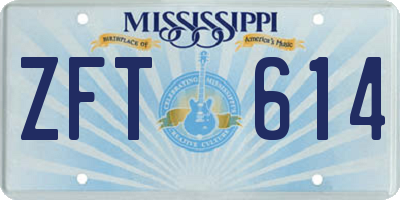 MS license plate ZFT614