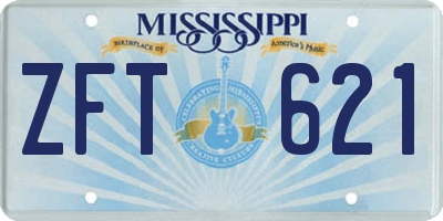 MS license plate ZFT621