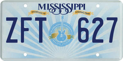 MS license plate ZFT627