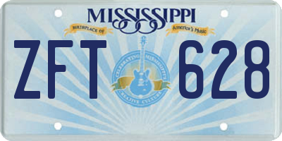 MS license plate ZFT628