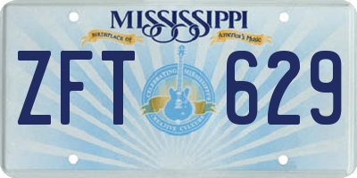 MS license plate ZFT629