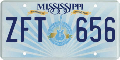 MS license plate ZFT656
