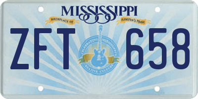 MS license plate ZFT658