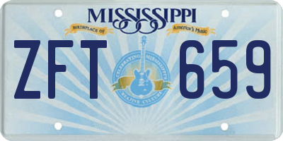 MS license plate ZFT659