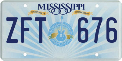 MS license plate ZFT676