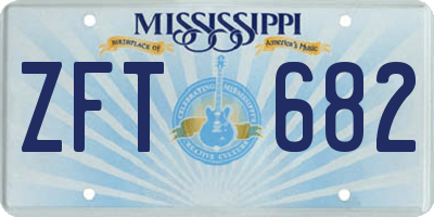 MS license plate ZFT682