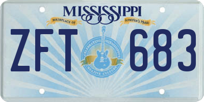 MS license plate ZFT683