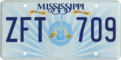 MS license plate ZFT709