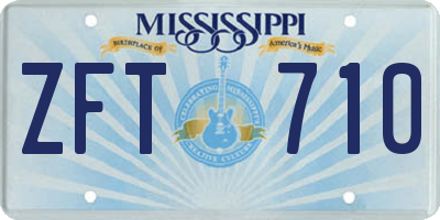 MS license plate ZFT710