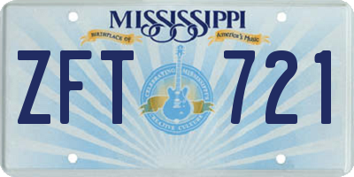 MS license plate ZFT721