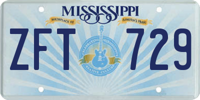 MS license plate ZFT729
