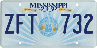MS license plate ZFT732