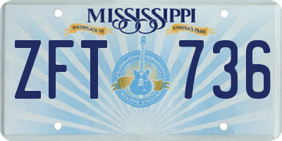 MS license plate ZFT736