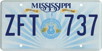 MS license plate ZFT737