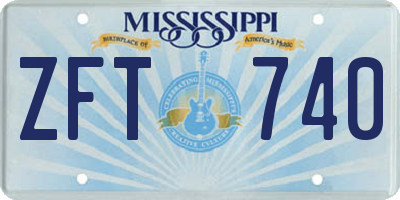 MS license plate ZFT740