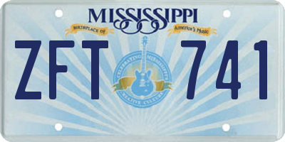 MS license plate ZFT741