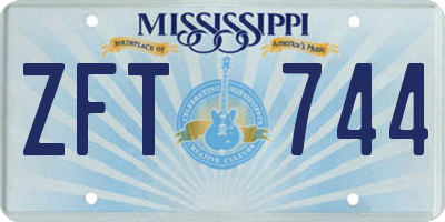 MS license plate ZFT744