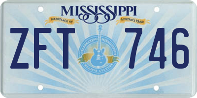 MS license plate ZFT746