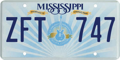 MS license plate ZFT747