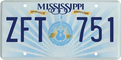 MS license plate ZFT751