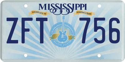 MS license plate ZFT756