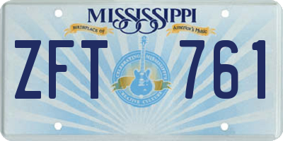 MS license plate ZFT761