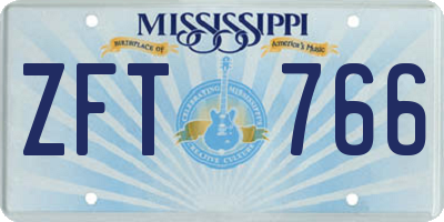 MS license plate ZFT766
