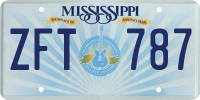 MS license plate ZFT787