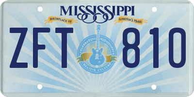 MS license plate ZFT810