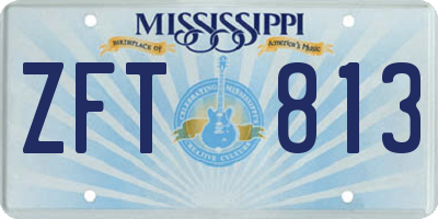 MS license plate ZFT813