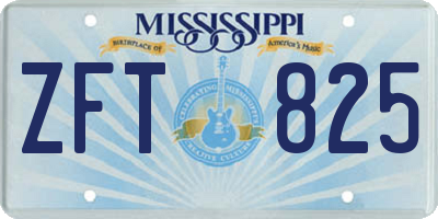 MS license plate ZFT825