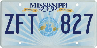 MS license plate ZFT827