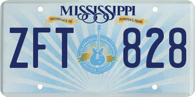 MS license plate ZFT828