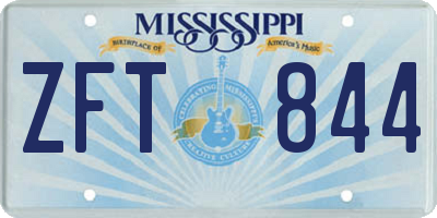 MS license plate ZFT844
