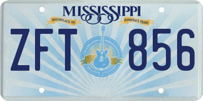 MS license plate ZFT856