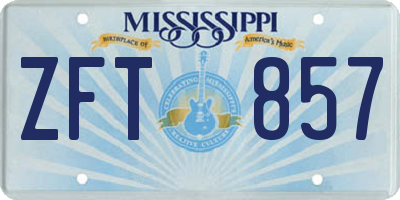 MS license plate ZFT857