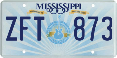 MS license plate ZFT873