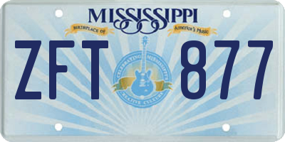 MS license plate ZFT877