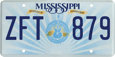 MS license plate ZFT879