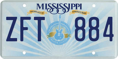 MS license plate ZFT884