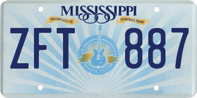 MS license plate ZFT887