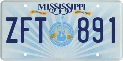 MS license plate ZFT891