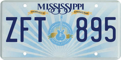 MS license plate ZFT895