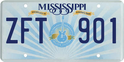 MS license plate ZFT901
