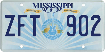 MS license plate ZFT902