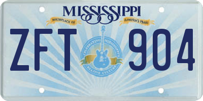 MS license plate ZFT904