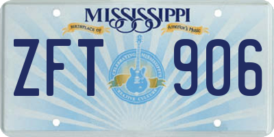 MS license plate ZFT906