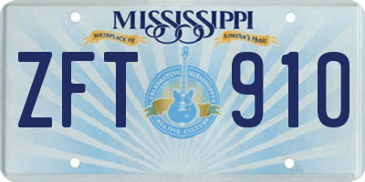 MS license plate ZFT910